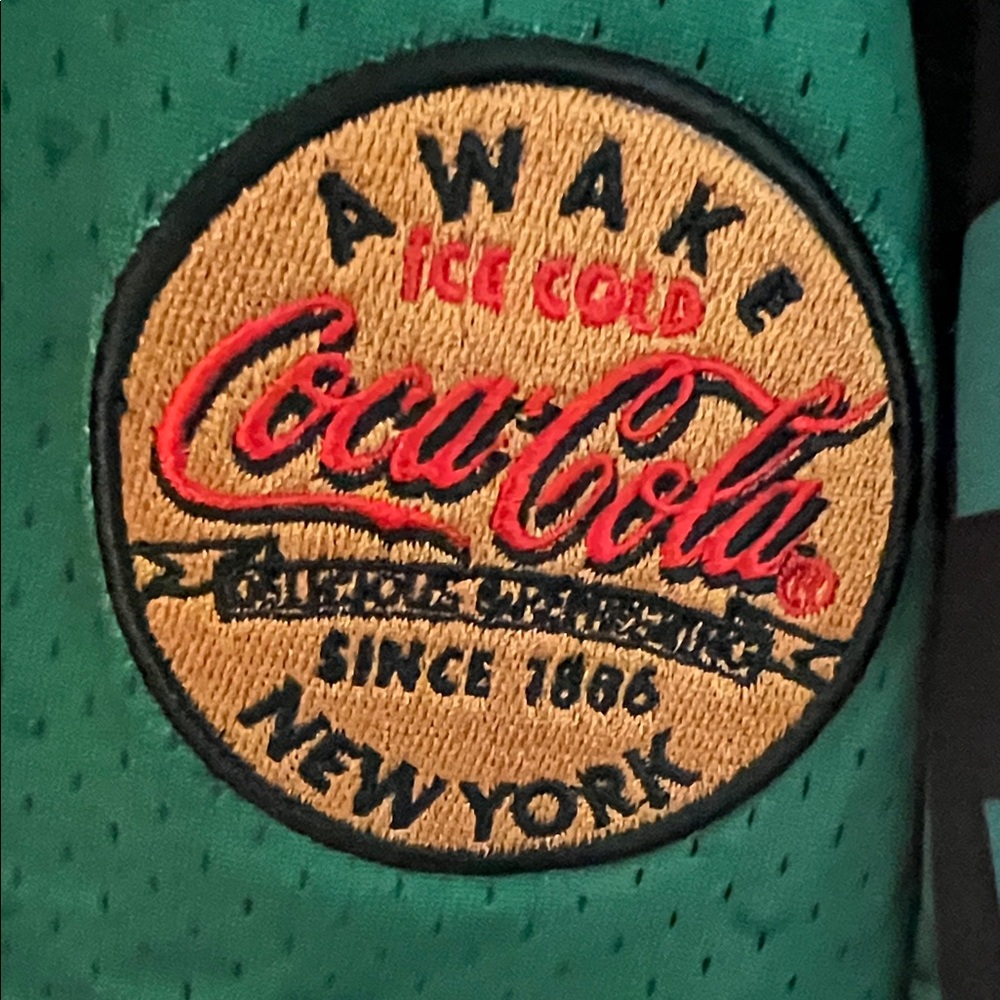 Awake NY Green and Black Checkered Coca Cola Jersey long sleeve - Picture 5 of 9